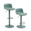 Ensemble de tabourets de bar 2 tabourets de bar pivotants à hauteur réglable avec dossier, chaises d'îlot de cuisine en cuir polyuréthane sans accoudoirs, grande base robuste pour la maison / le bar / le restaurant-1180975572