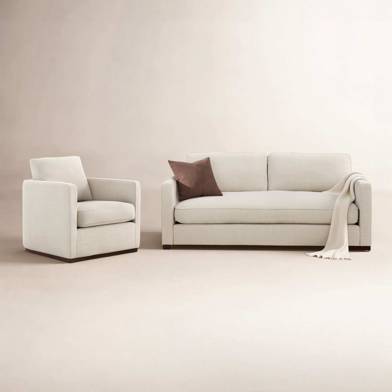 Bobbi 2-Piece Linen Living Room Set, Effie Linen