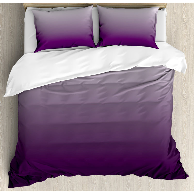 Modern & Contemporary Paisley Duvet Cover, Aubergine, King