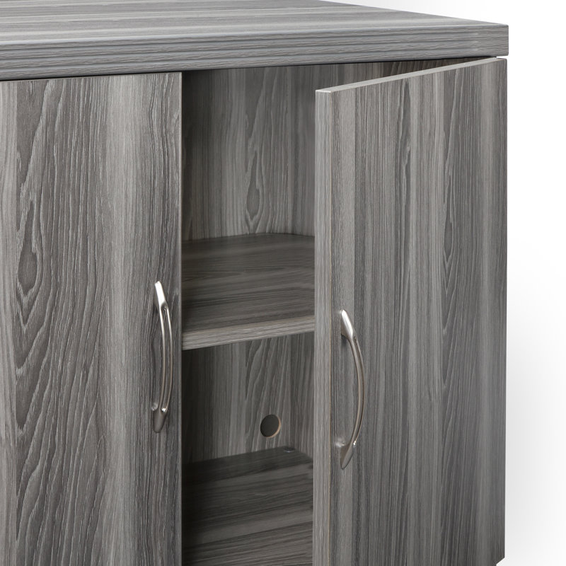 Aberdeen 2 Door Storage Cabinets, Gray Steel