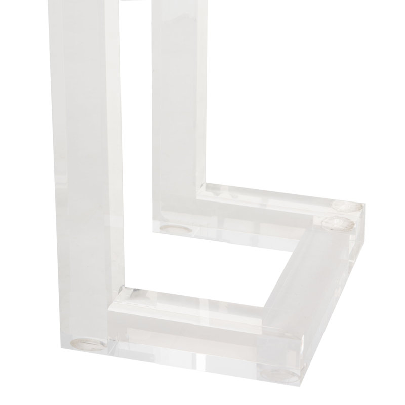 Brockham 52'' Glass Top Console Table, Clear