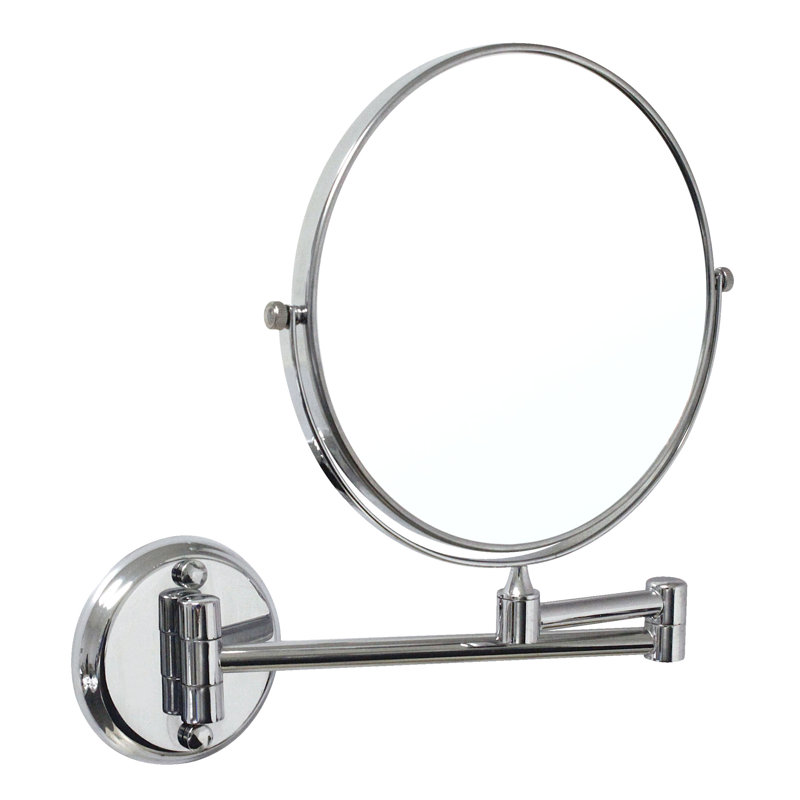 Zora Metal Wall Mirror, Polished Chrome