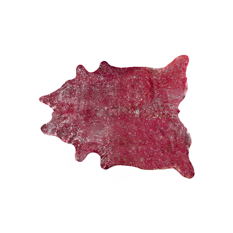 Tapis rouge en cuir de vache fabriqué à la main Houchin
