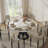 7-Piece 59.06' Round Dining Set Upgrade: Adds Removable Lazy Susan to Sintered Stone Table, Perfect for 6 Person Families-1992516047