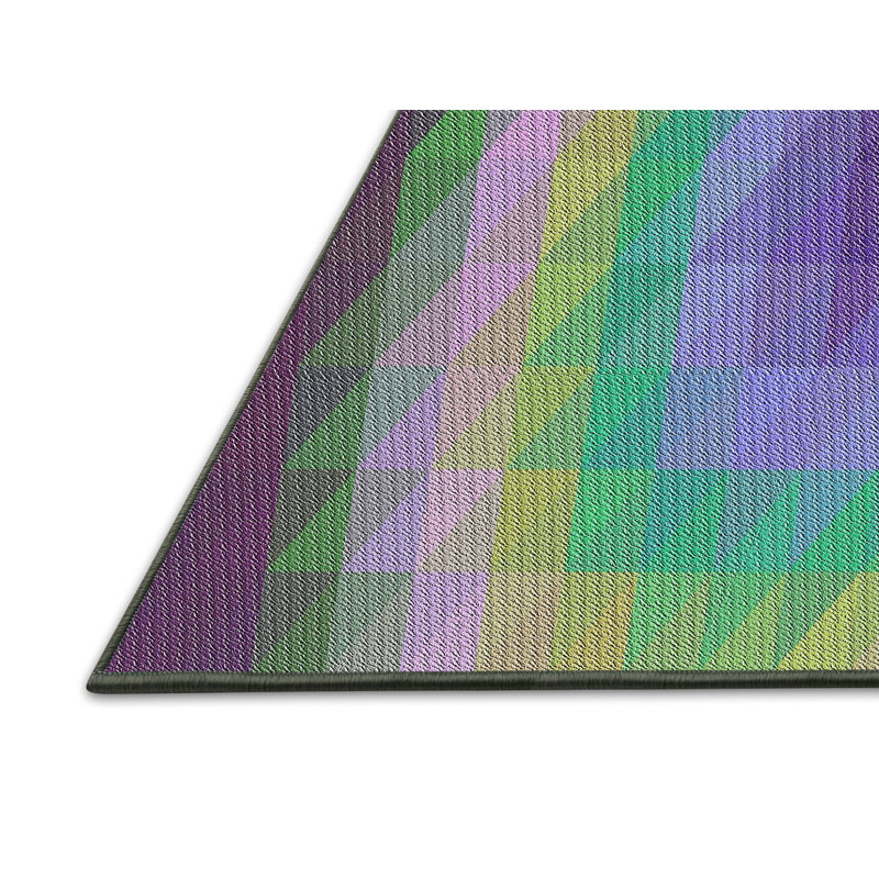 Tapis mauve à motif géométrique Knaack, Rectangle 5 pi x 7 pi