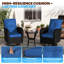 Ensemble de patio à bascule pivotant en osier 3 pièces avec coussins-132680539-132680544