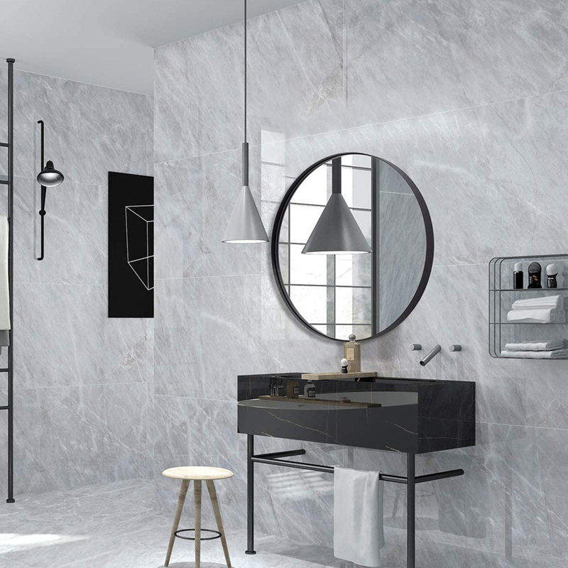 Miroir de salle de bain mural Katha, H 32 po x l 32 po x P 1,10 po