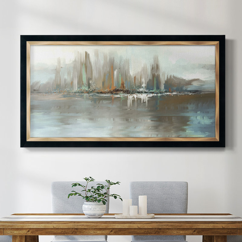 «Big City Lights», peinture sur toile à cadre unique, H 25 po x l 45 po x P 1 po