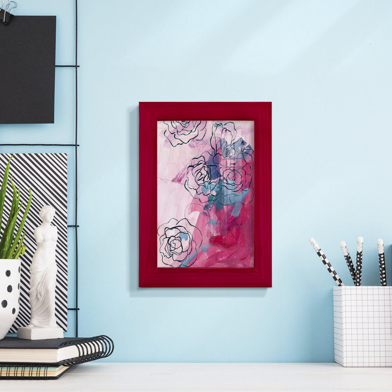 Inner Music II, reproduction d'art encadrée, Rouge, H 6 po x l 4 po x P 1 po