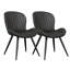 Chaises de salle à manger modernes, chaises de cuisine rembourrées en tissu Tech avec dossier incurvé, chaises de salle à manger confortables pour les repas en famille et les invités-2077277493-2066783243