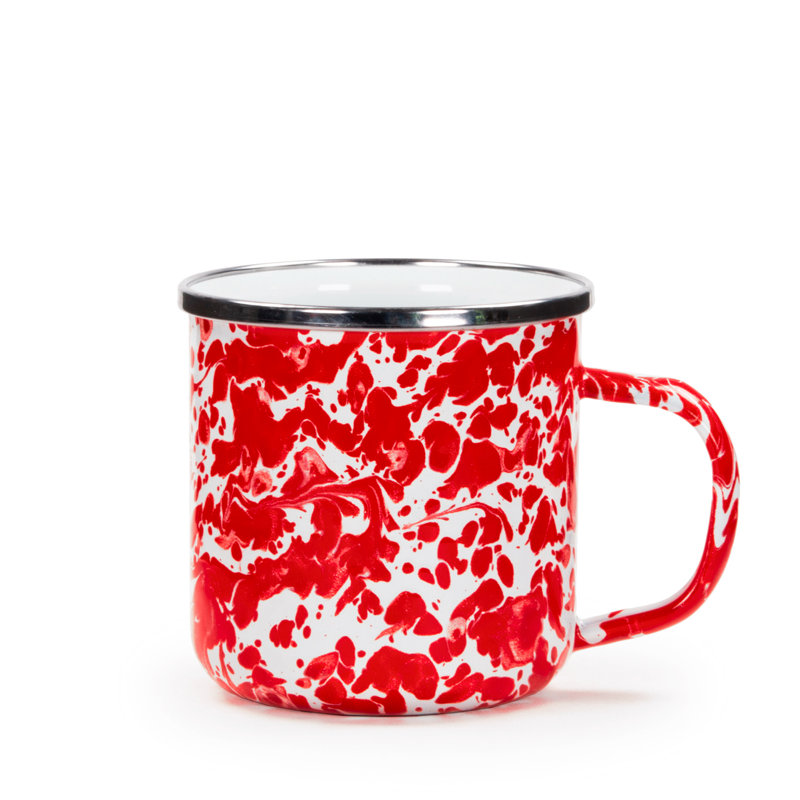 Sea Glass Adult Mug, Red Swirl