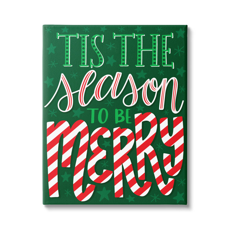 Art mural sur toile Tis The Season To Be Merry par Taylor Shannon Designs, H 20 po x l 16 po x P 1,5 po