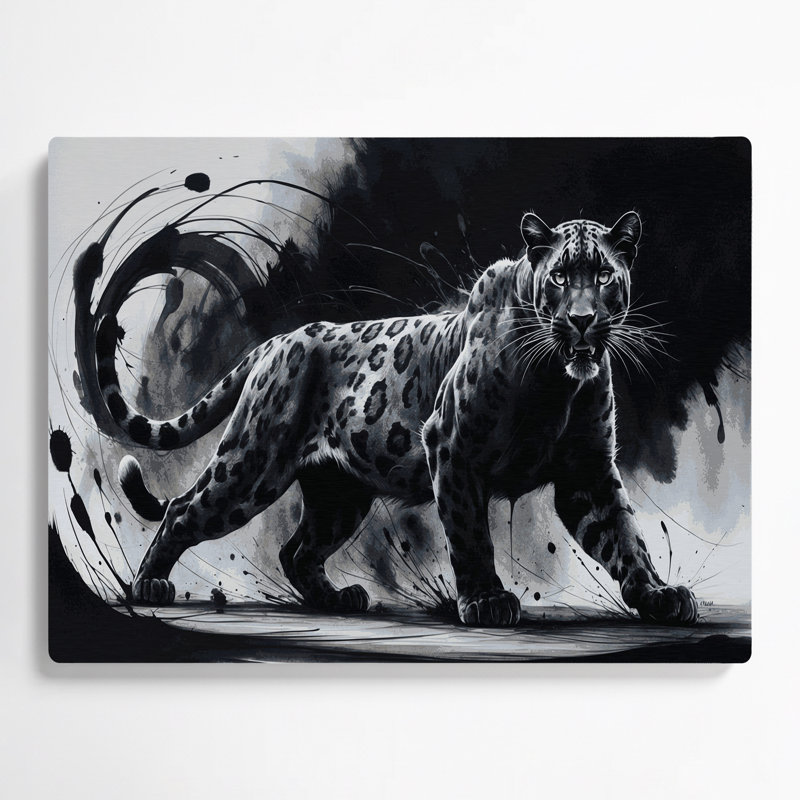 «Big Cats», léopard africain noir, art mural en métal