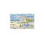 Art mural en bois massif avec support en toile de plage horizontale 16 "x 24" Beach