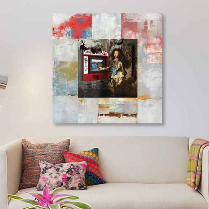 «Atmosphère», impression sur toile, H 37 po x l 37 po x P 1,5 po, Toile tendue, Pas de tapis