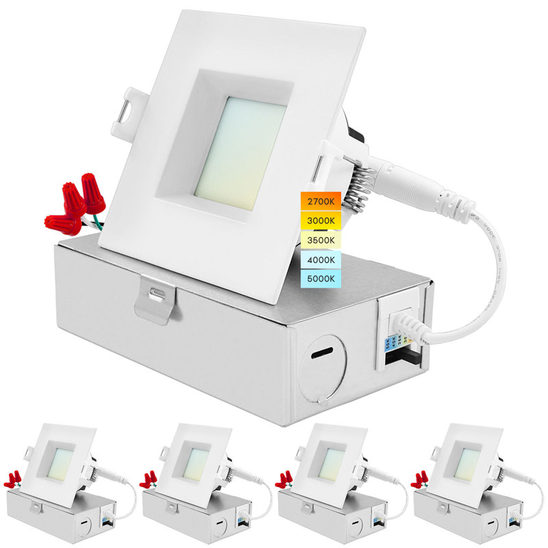 Ensemble de luminaires encastrés 3 pouces ultra-minces réglables CCT