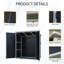 Armoire de rangement extérieure en résine imperméable 5X3 pi avec portes verrouillables pour vélos et meubles de patio