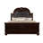 1Pc Traditional Style Faux Leather Upholstered Headboard Button Tufted Formal Bedroom Furniture Formal Queen Sleigh Bed Antique Brown Finish-2027466067-2027466066