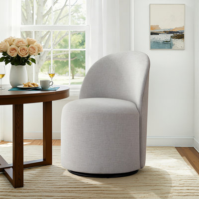 Upholstered Fully Assembled Swivel Dining Chair