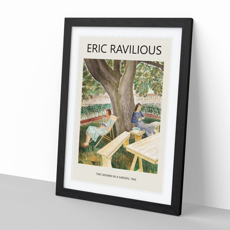 Resting by Eric Ravilious - Picture Frame Graphic Art, 36cm H x 27cm W x 2cm D