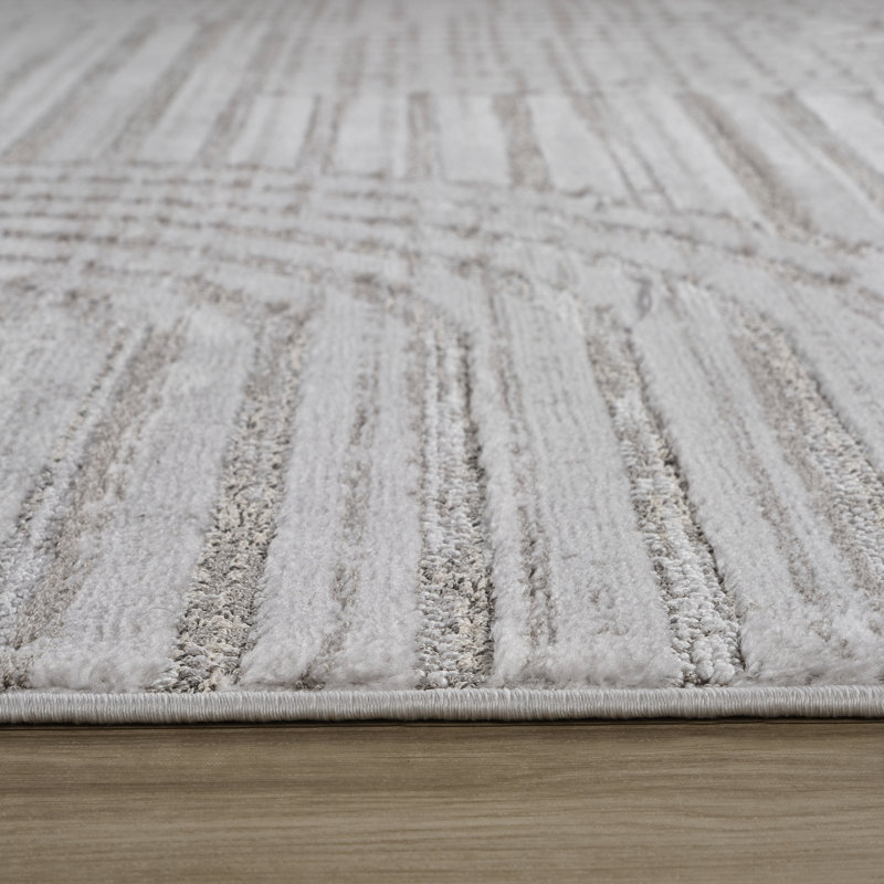 Rug Modern Indoor Doormat Rug, Gray ., Rectangle 3'11" x 5'7"