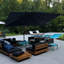 Parasol rectangulaire en porte-à-faux gris foncé de 132 po x 108 po avec tissu recyclé résistant à la décoloration et rotation à 360 degrés-1047785546-1007040247