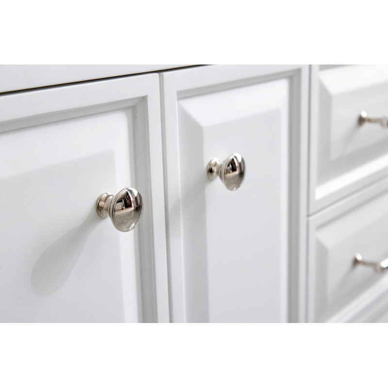 60" Palace Collection Quartz Carrara Cashmere Grey Bathroom Vanity Set With Hardware And F2-0012 Faucets in Chrome Finish