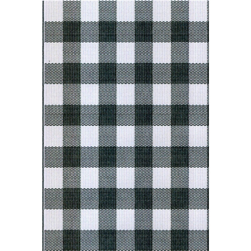 Plaid Indoor / Outdoor Rug, Rectangle 4' x 6'