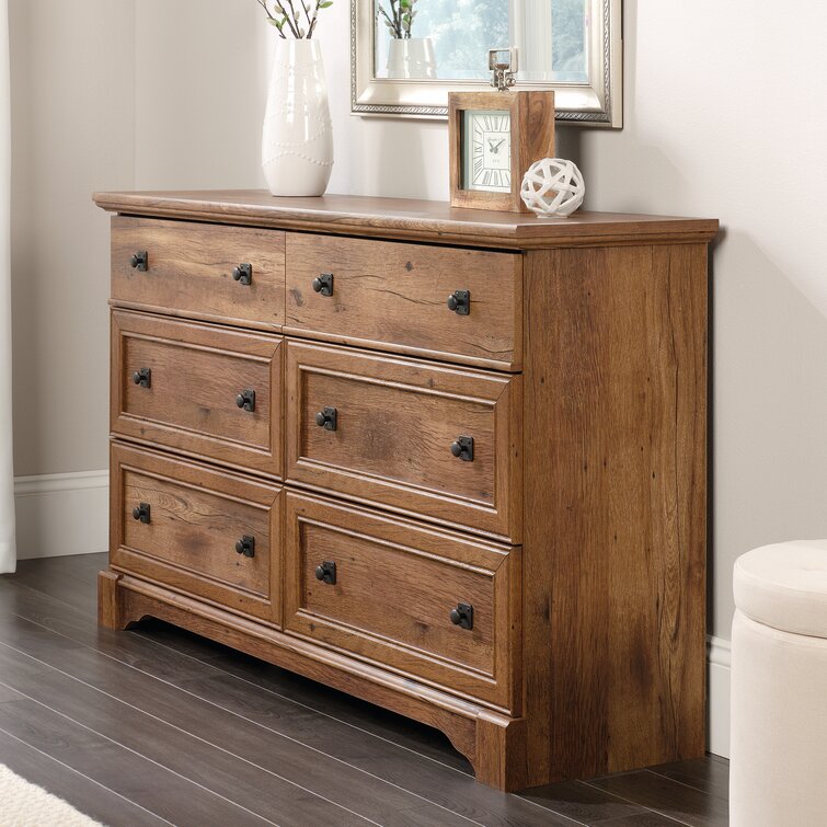 Oldbury 6 Drawer Double Dresser Color: Cherry