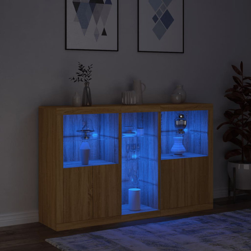 Azizbek 162cm Sideboard, Sonoma Oak