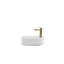 Lavabo de salle de bain rectangulaire en céramique - Blanc, teinté et élégant lavabo à poser blanc moderne