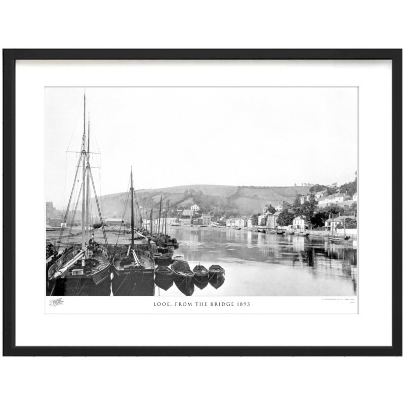 Looe, From The Bridge 1893 - Single Picture Frame Print, 60cm H x 80cm W x 2.3cm D