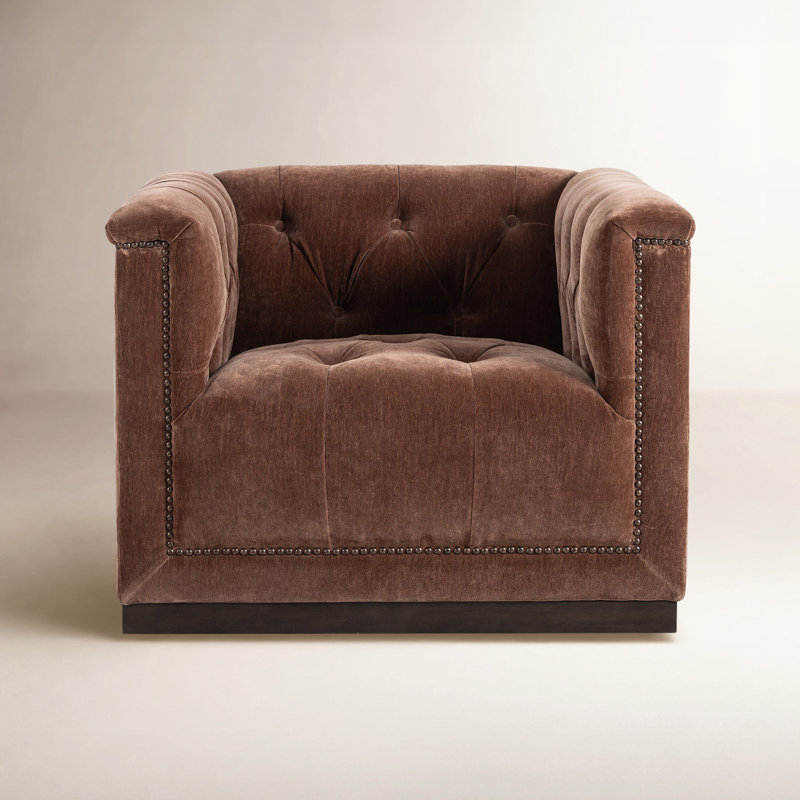 Byer Upholstered Swivel Accent Chair, Manor Gray