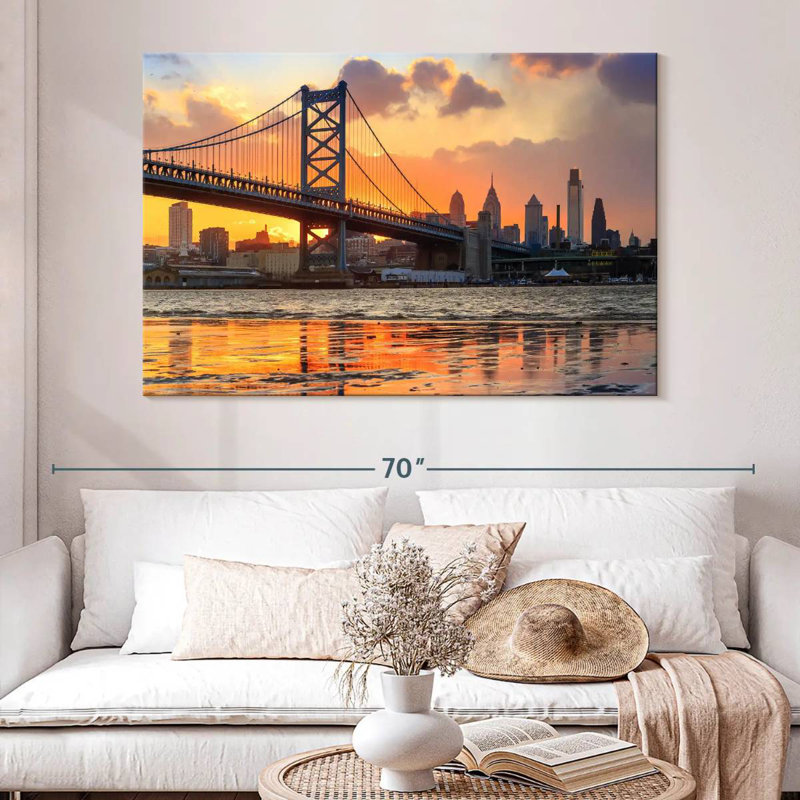 Lilie Philadelphia Suspension Bridge, H 34 po x l 51 po