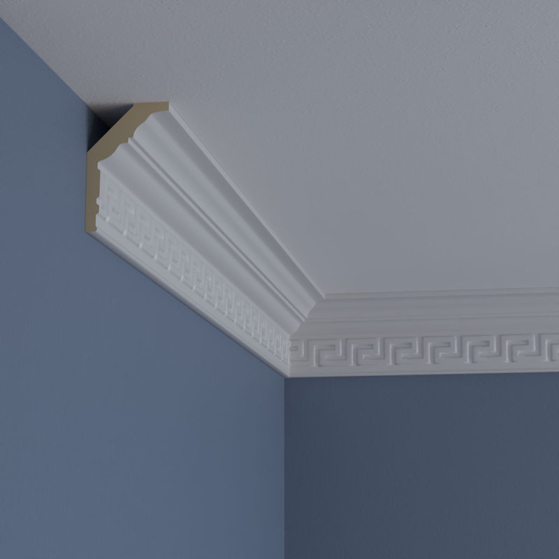 Eris White Polyurethane Crown Moulding 94.5" Length