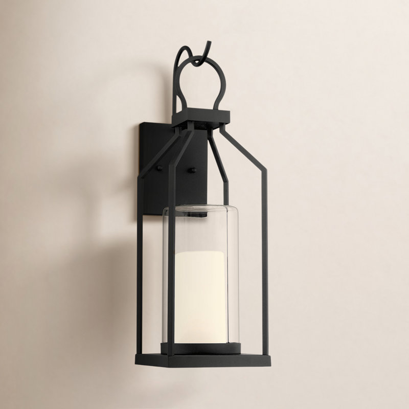 Juliann Black 1 - Bulb Outdoor Wall Lantern, 23.5" H x 7.5" W x 9.5" D