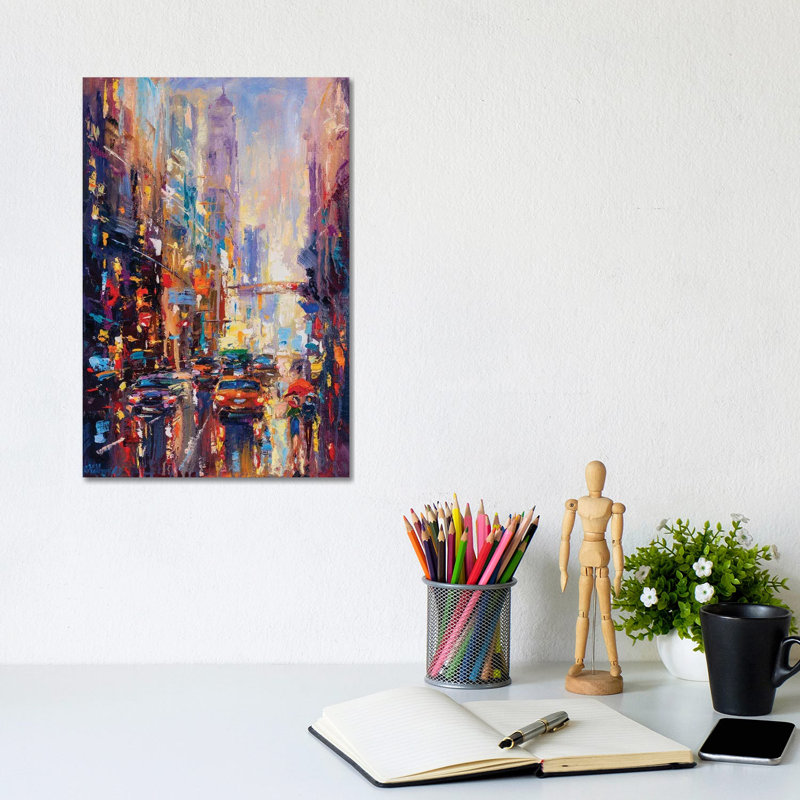 Abstract Cityscape (New York) II 1 Piece Wrapped Canvas Wall Art, 20.32 cm H x 30.48 cm W