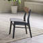 Ensemble de salle à manger contemporain 5 pièces noir et noyer avec 4 chaises d'appoint