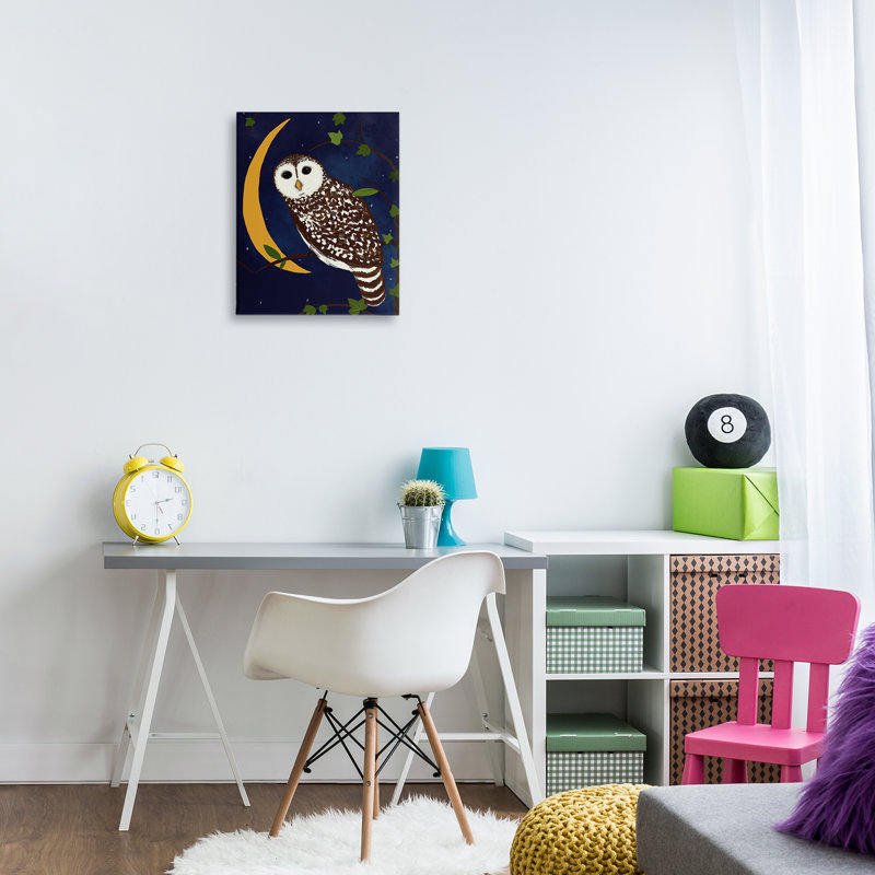  "Owl & Moon Forest", art mural par Michelle Ingari Designs, H 20 po x l 16 po