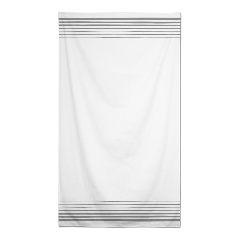 Nappe rectangulaire à rayures en polyester, gris