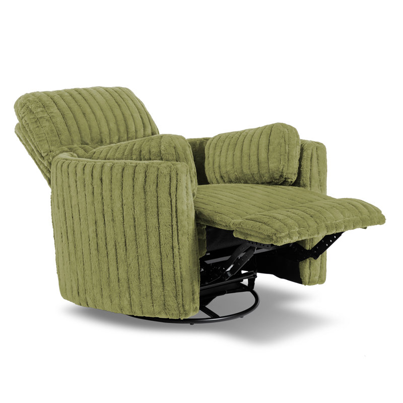 Spinelli Chenille Power Swivel Glider Recliner, Green