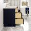 Meuble-lavabo avec comptoir en quartz blanc Carrara et lavabo encastré en porcelaine encastré Didomenico-49158970