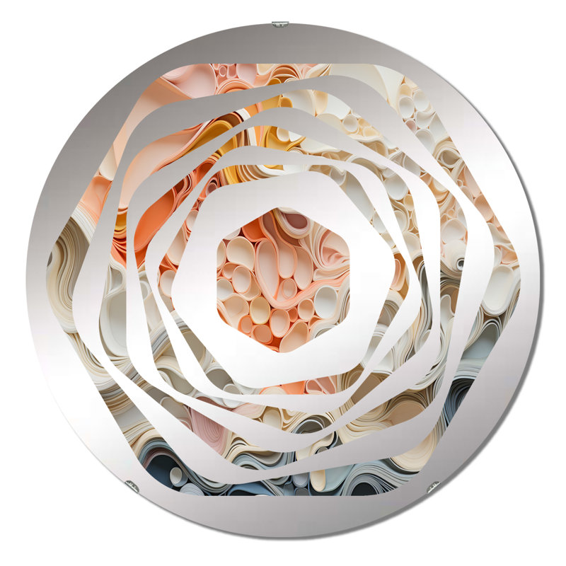Wootten - Miroir décoratif Amorphe, 23,6 po x 23,6 po