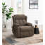 Fauteuil inclinable électrique en lin brun Lusio