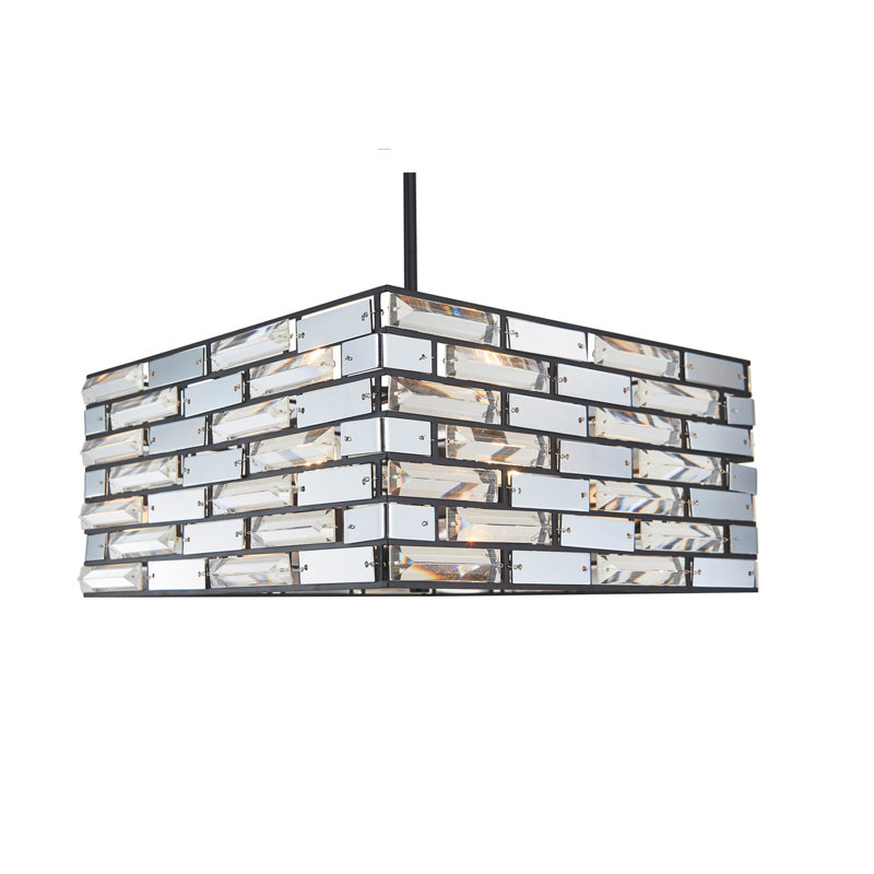 Luminaire suspendu carré 4 lumières Majorca