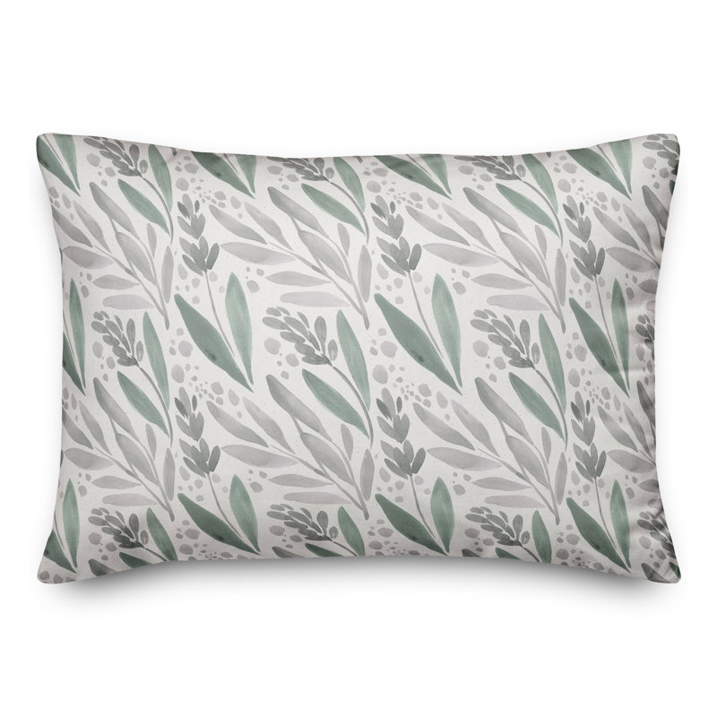  Housse et insert de coussin rectangulaire d'extérieur Flowers, Vert