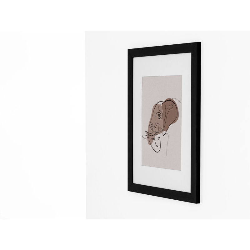 Elephant Minimalist - Single Picture Frame Print