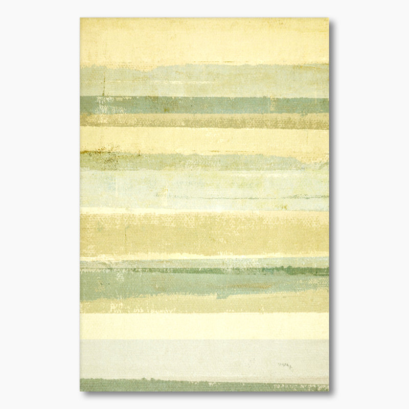 Art moderne vert et beige - Décoration murale moderne et contemporaine sur toile, H 12 po x l 8 po x P 1 po, Toile tendue