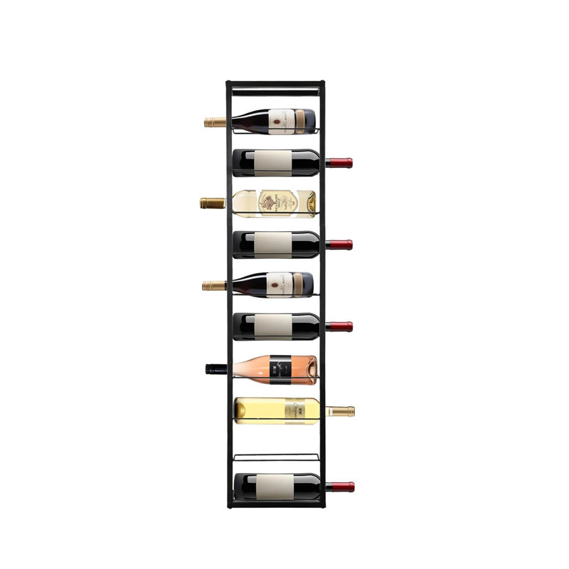 Wall Mounted Wine Bottle Rack Black