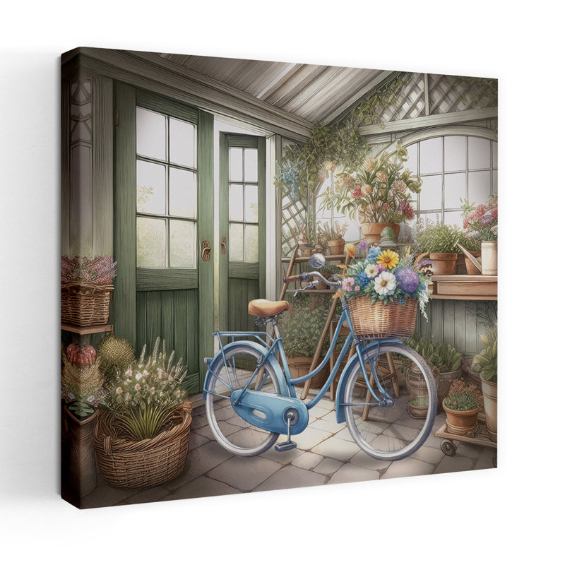 Art floral dans un jardin, H 32 po x l 32 po